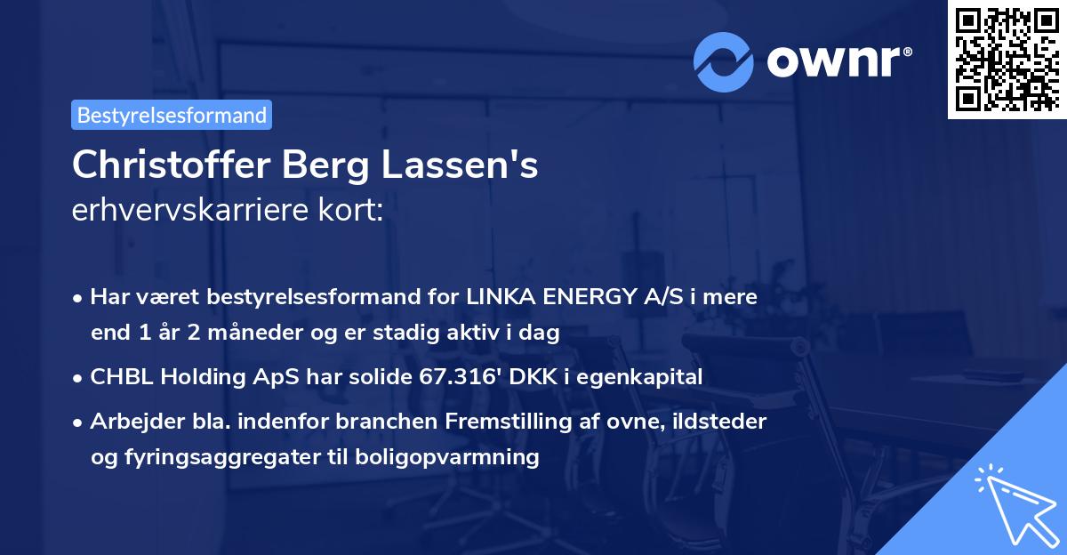 Christoffer Berg Lassen's erhvervskarriere kort