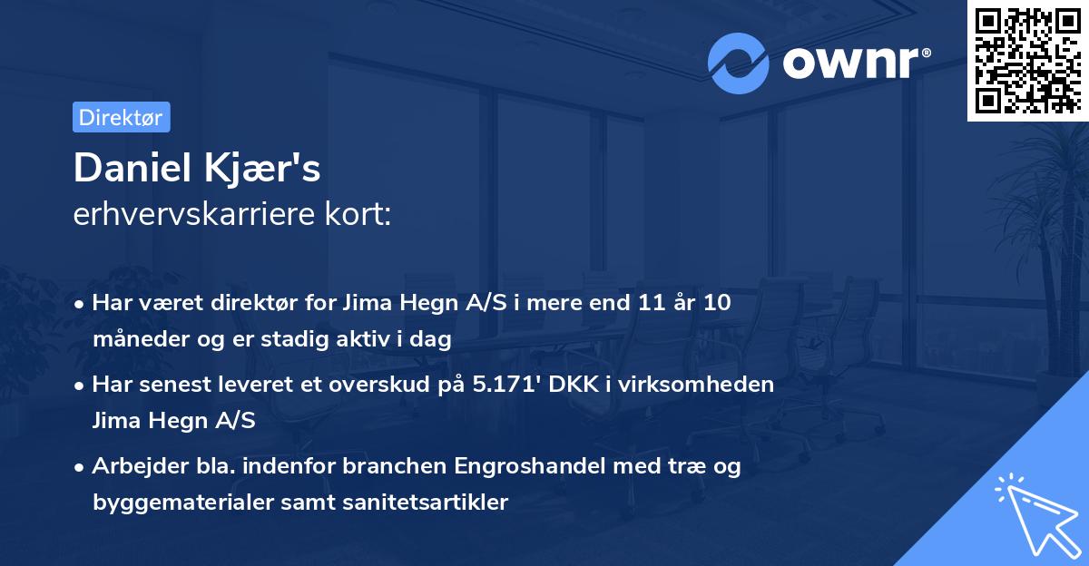 Daniel Kjær's erhvervskarriere kort