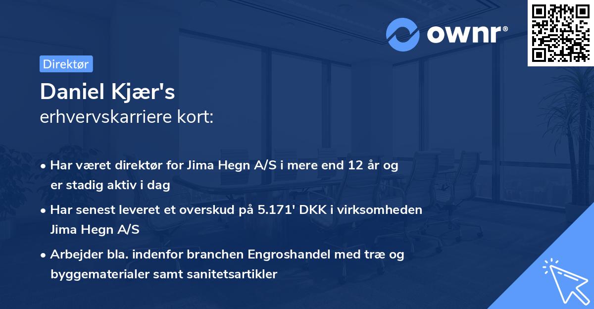 Daniel Kjær's erhvervskarriere kort