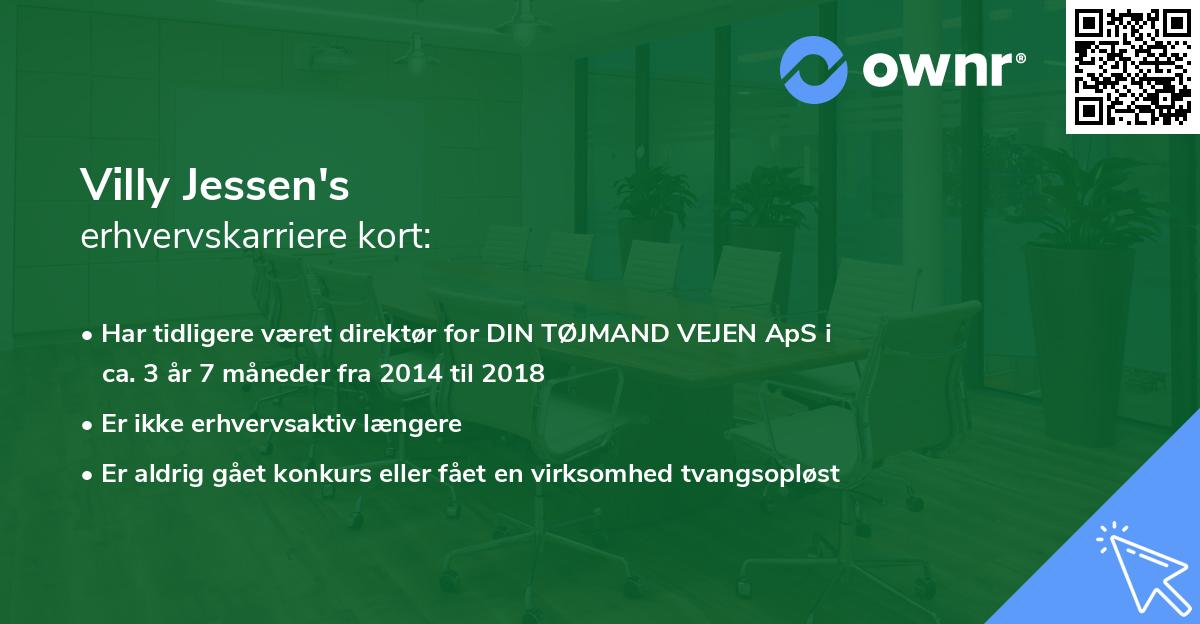 Villy Jessen's erhvervskarriere kort