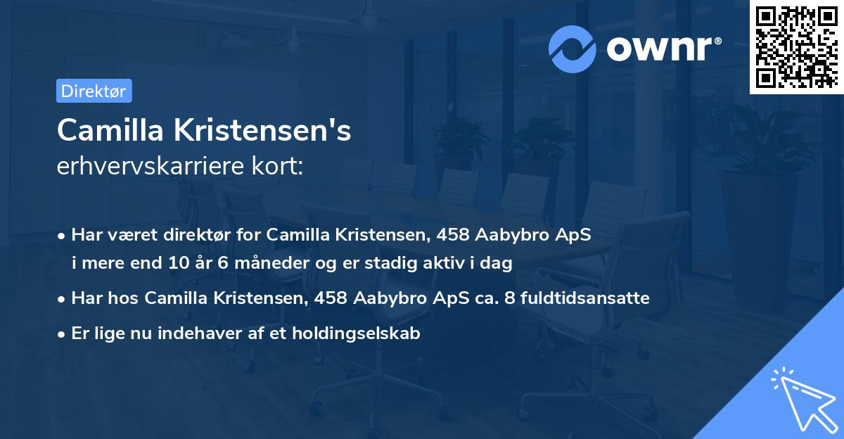 Camilla Kristensen's erhvervskarriere kort