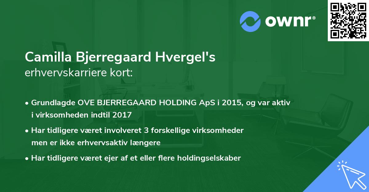 Camilla Bjerregaard Hvergel's erhvervskarriere kort