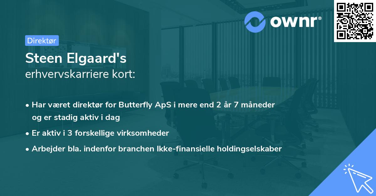 Steen Elgaard's erhvervskarriere kort