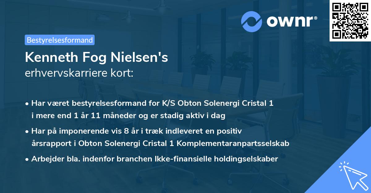 Kenneth Fog Nielsen's erhvervskarriere kort