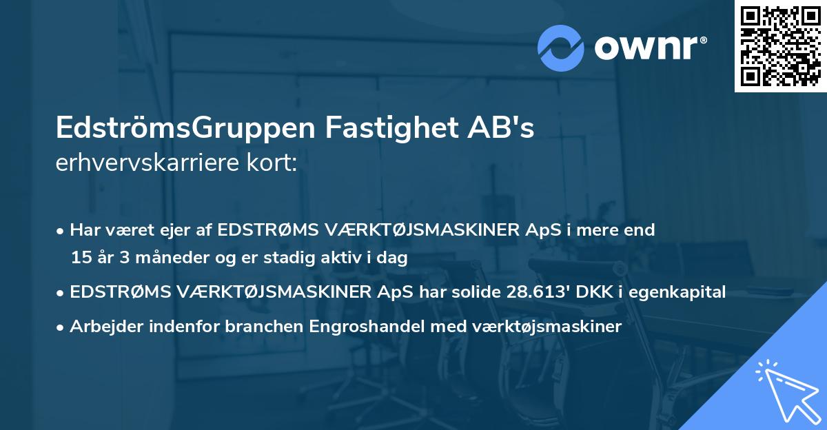 EdströmsGruppen Fastighet AB's erhvervskarriere kort