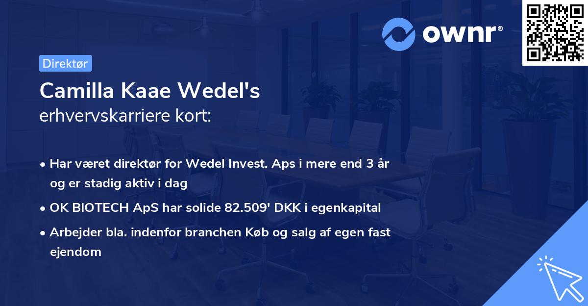 Camilla Kaae Wedel's erhvervskarriere kort