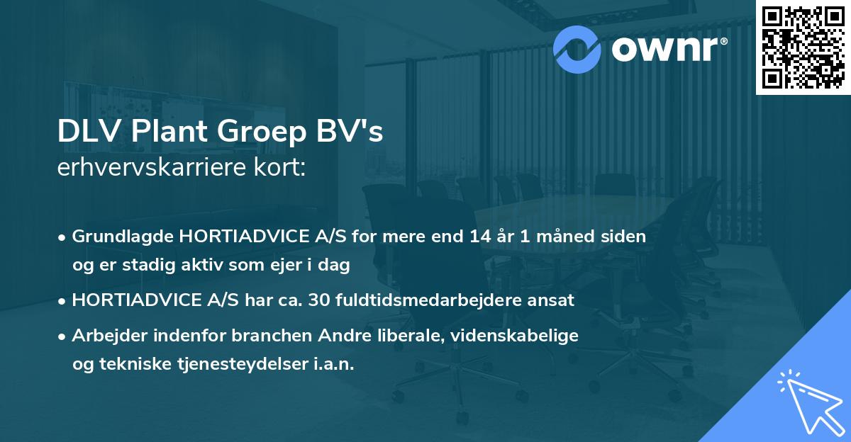 DLV Plant Groep BV's erhvervskarriere kort