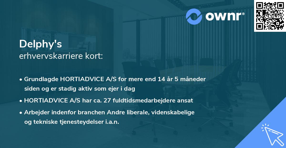Delphy's erhvervskarriere kort