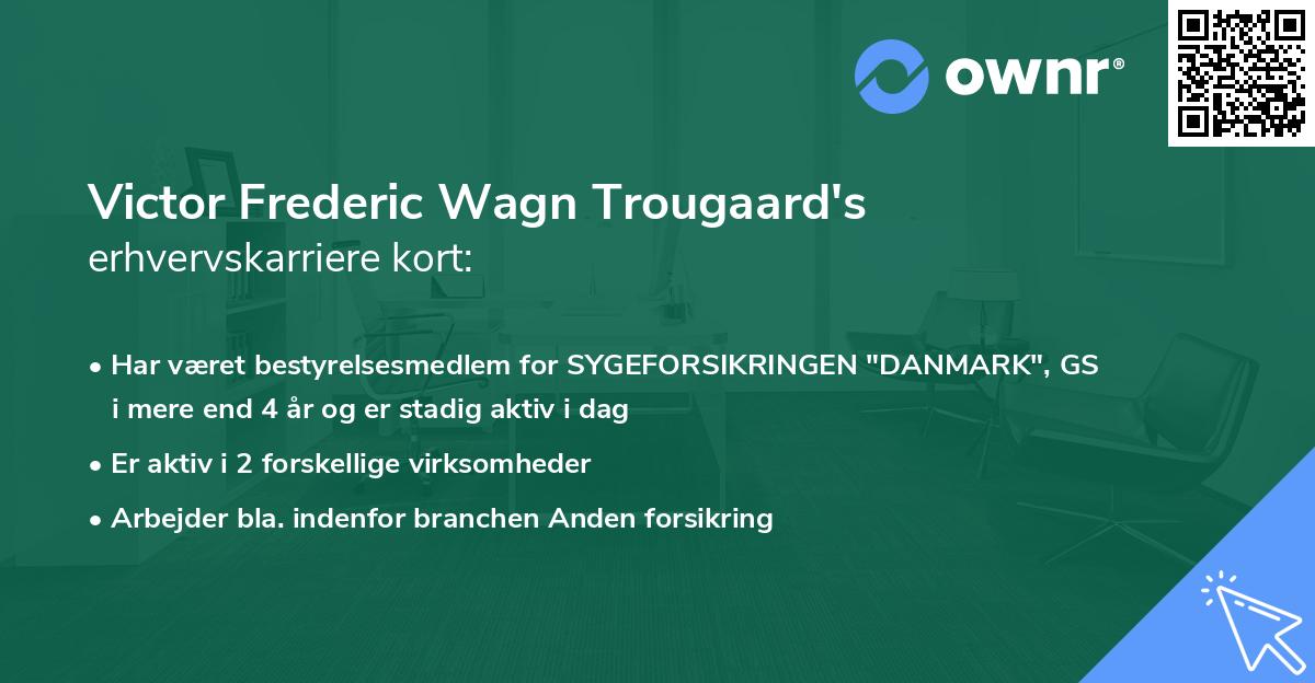 Victor Frederic Wagn Trougaard's erhvervskarriere kort