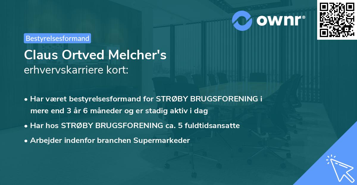 Claus Ortved Melcher's erhvervskarriere kort