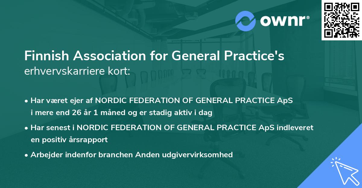 Finnish Association for General Practice's erhvervskarriere kort