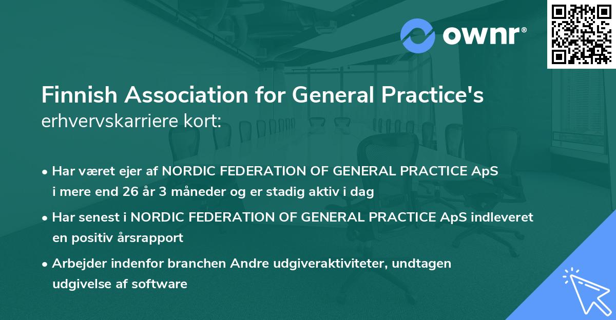 Finnish Association for General Practice's erhvervskarriere kort