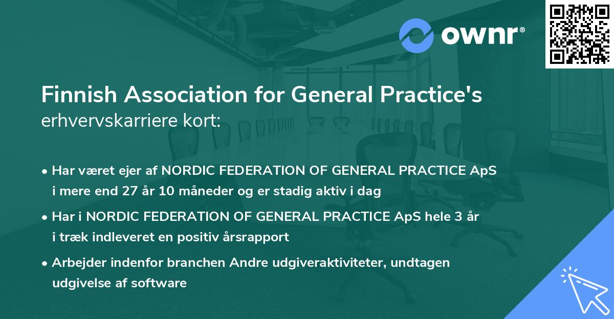 Finnish Association for General Practice's erhvervskarriere kort
