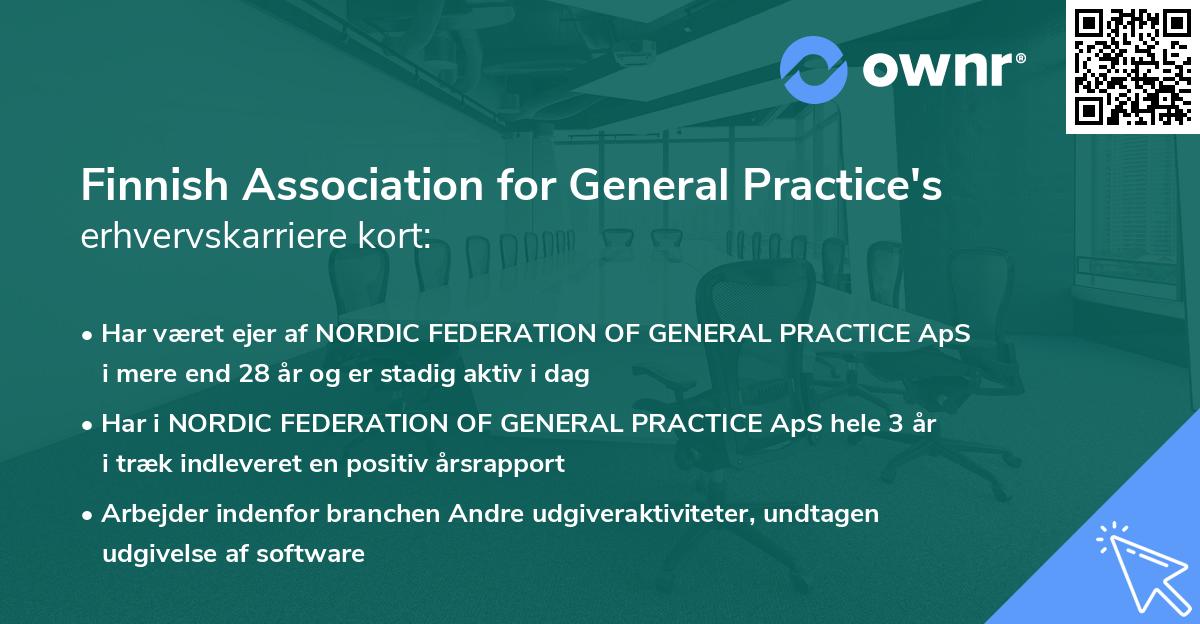 Finnish Association for General Practice's erhvervskarriere kort