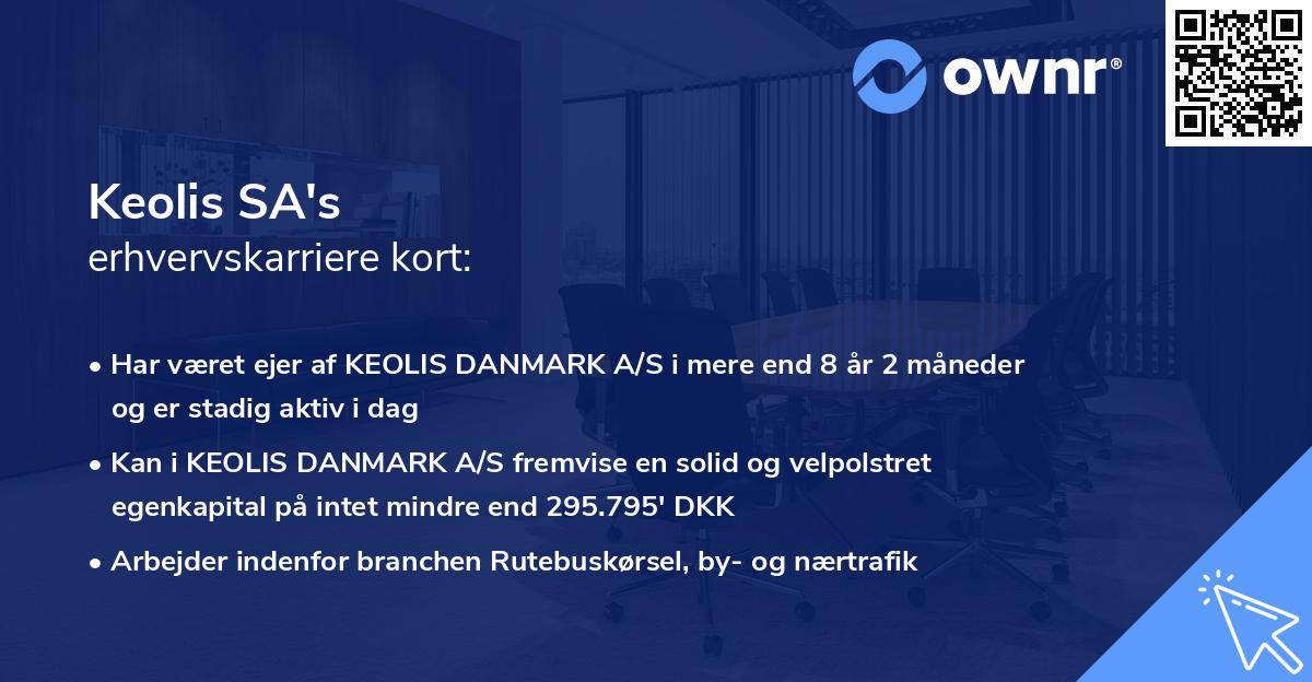 Keolis SA's erhvervskarriere kort