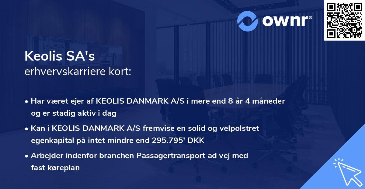 Keolis SA's erhvervskarriere kort