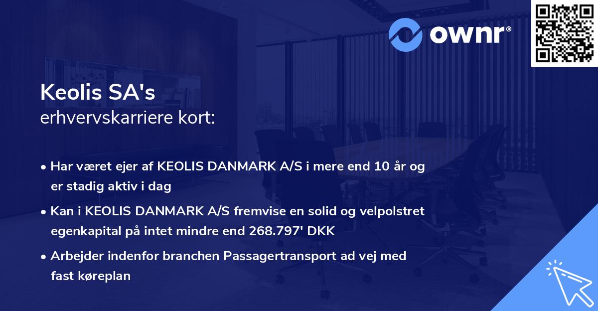 Keolis SA's erhvervskarriere kort