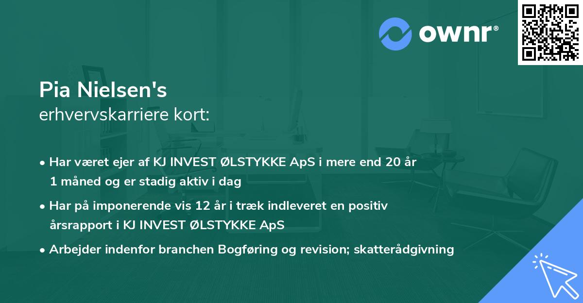 Pia Nielsen's erhvervskarriere kort
