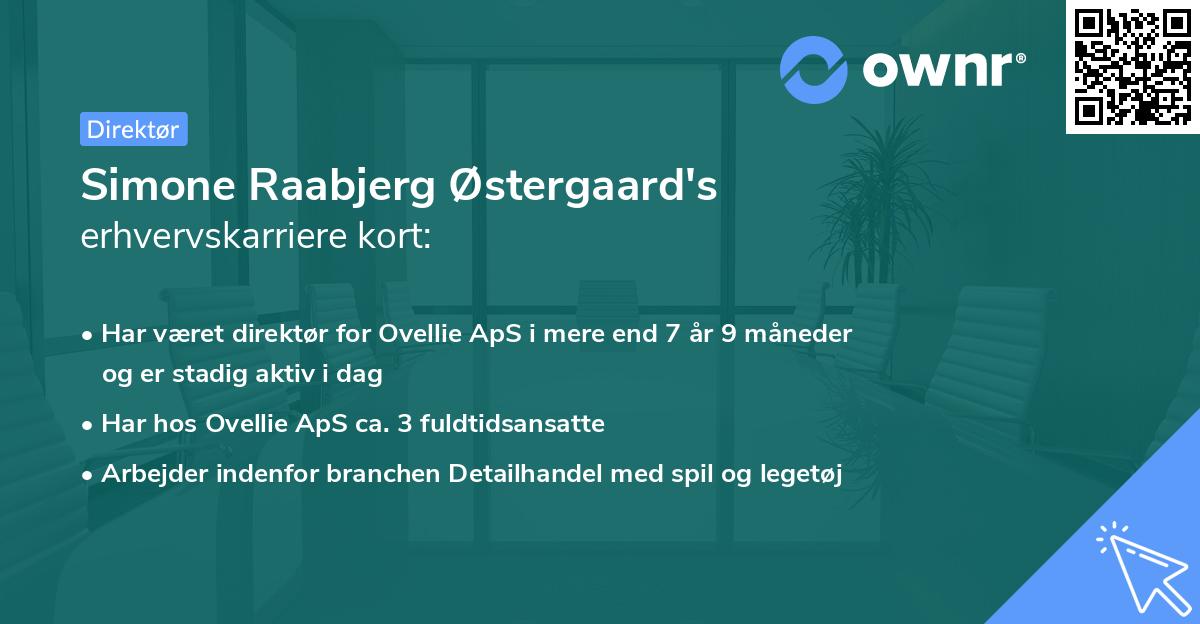 Simone Raabjerg Østergaard's erhvervskarriere kort