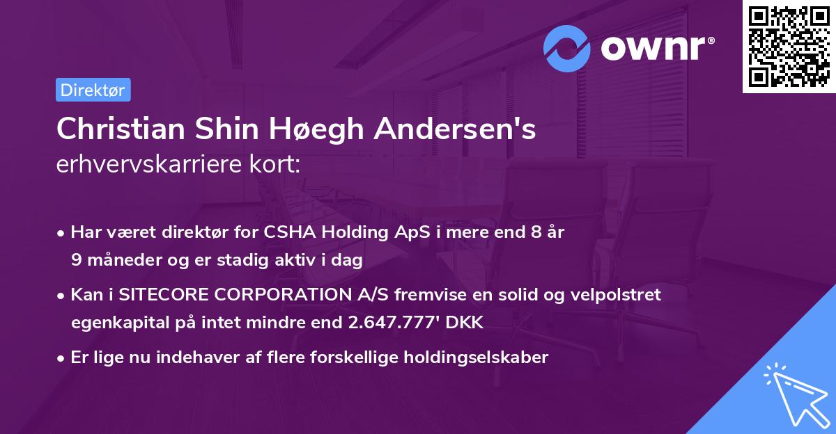 Christian Shin Høegh Andersen's erhvervskarriere kort