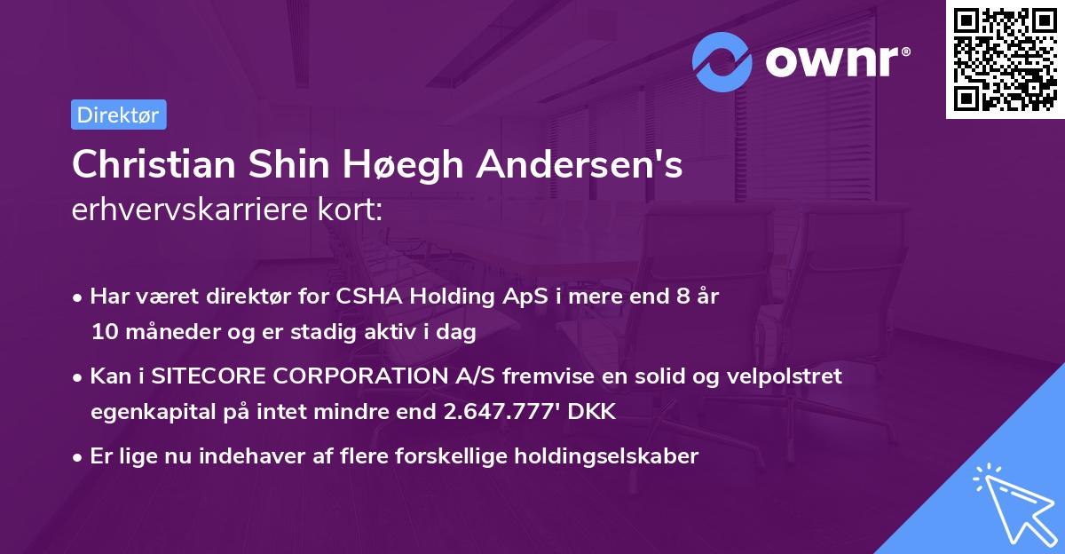 Christian Shin Høegh Andersen's erhvervskarriere kort