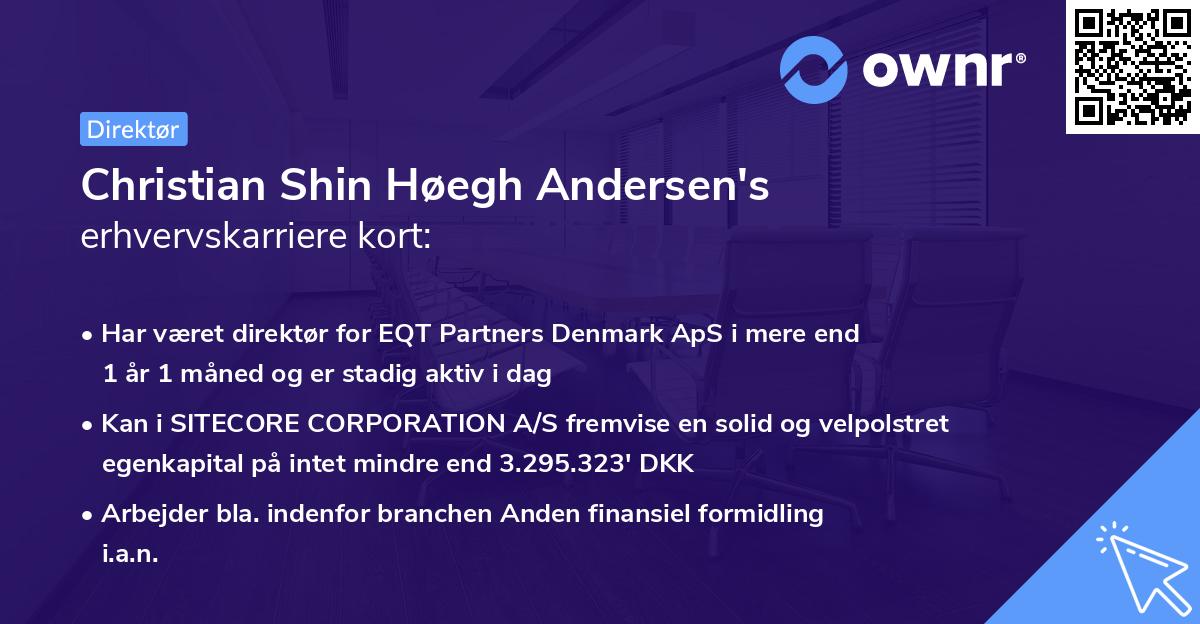Christian Shin Høegh Andersen's erhvervskarriere kort