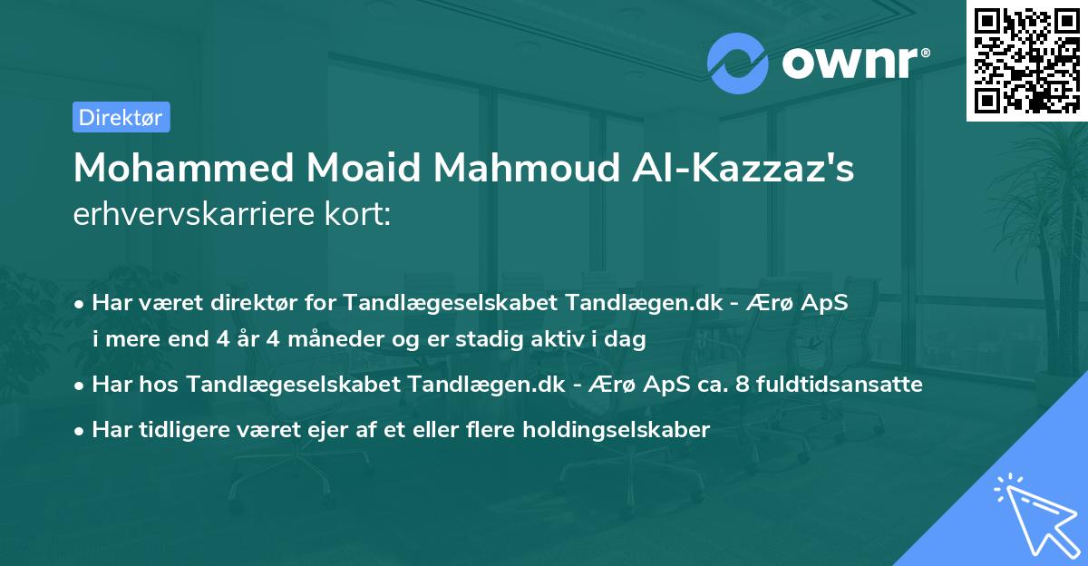 Mohammed Moaid Mahmoud Al-Kazzaz's erhvervskarriere kort