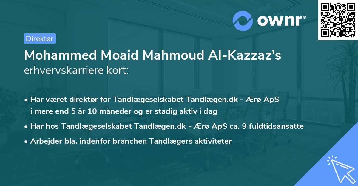 Mohammed Moaid Mahmoud Al-Kazzaz's erhvervskarriere kort