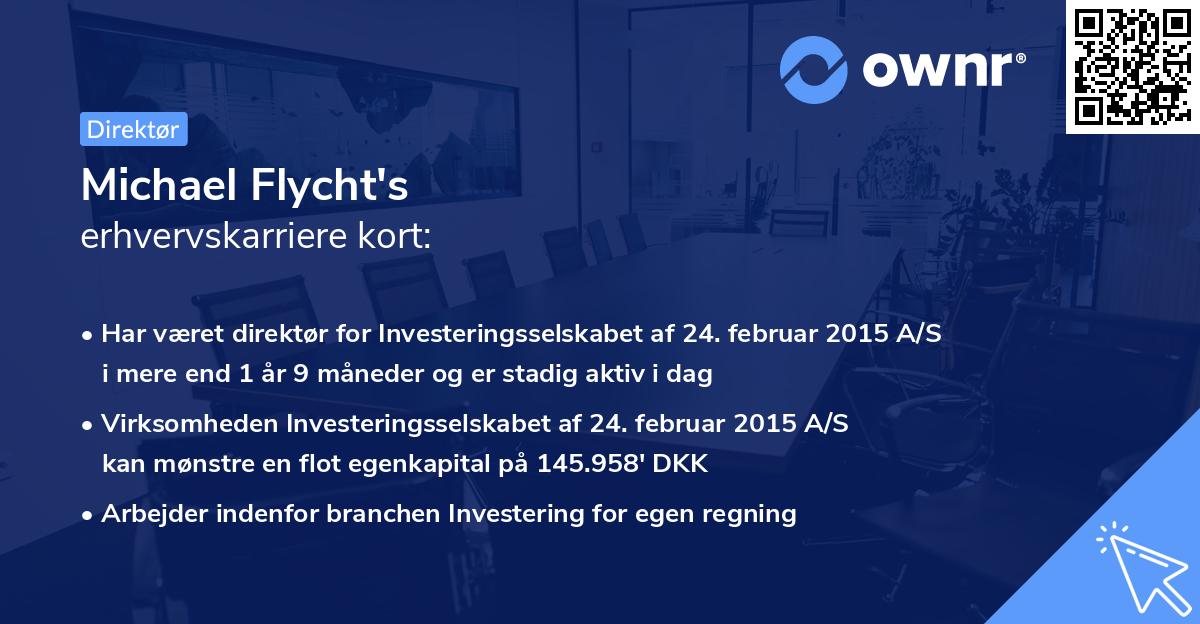 Michael Flycht's erhvervskarriere kort