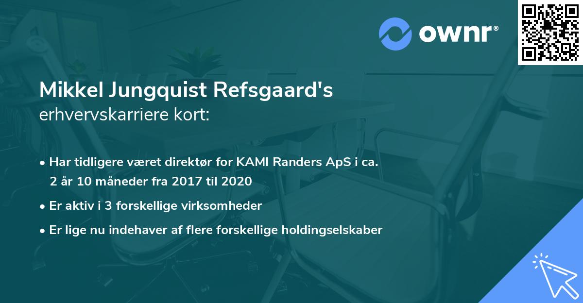 Mikkel Jungquist Refsgaard's erhvervskarriere kort