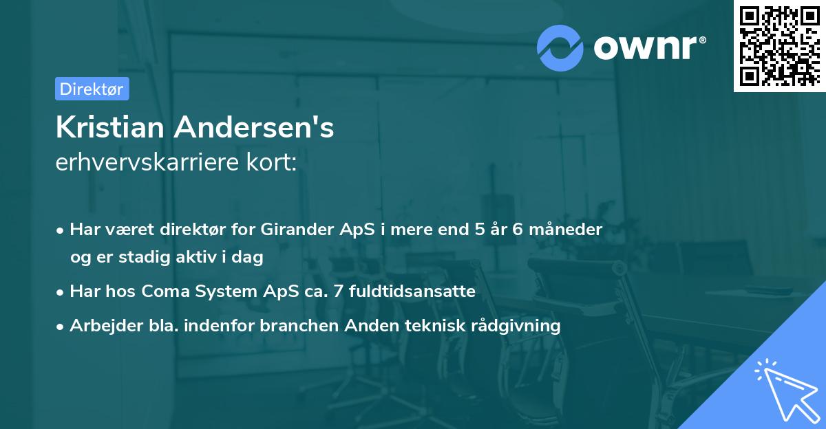 Kristian Andersen's erhvervskarriere kort