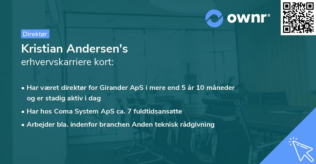 Kristian Andersen's erhvervskarriere kort