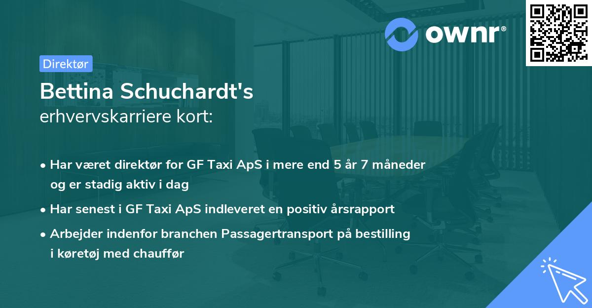 Bettina Schuchardt's erhvervskarriere kort