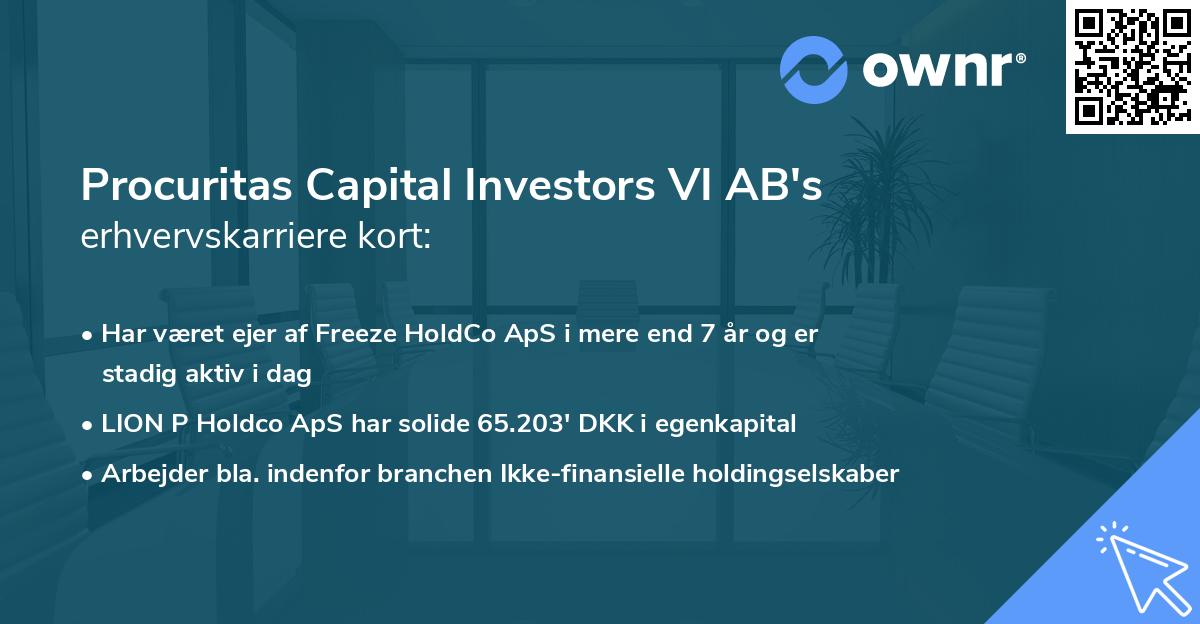 Procuritas Capital Investors VI AB's erhvervskarriere kort