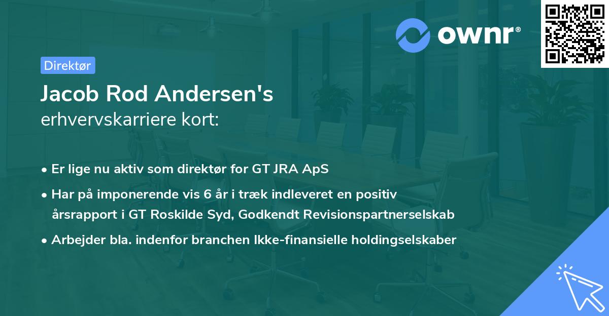 Jacob Rod Andersen's erhvervskarriere kort