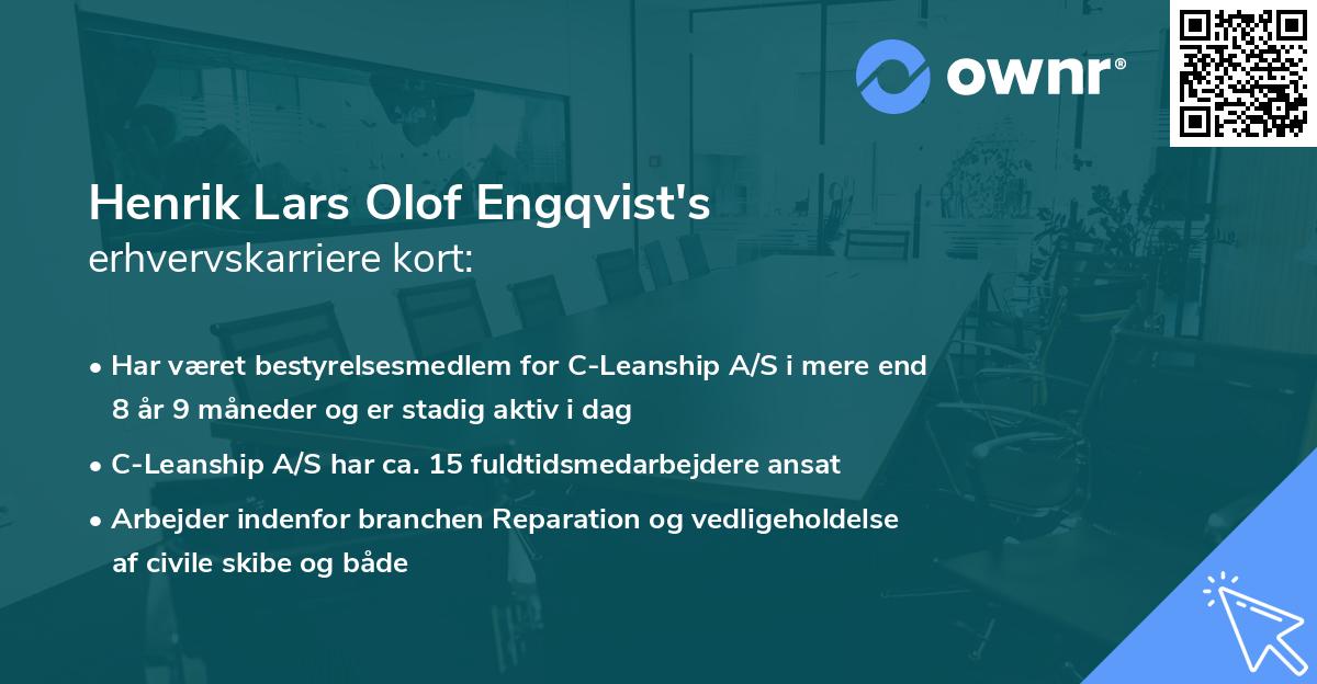 Henrik Lars Olof Engqvist's erhvervskarriere kort