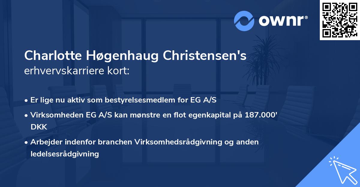 Charlotte Høgenhaug Christensen's erhvervskarriere kort