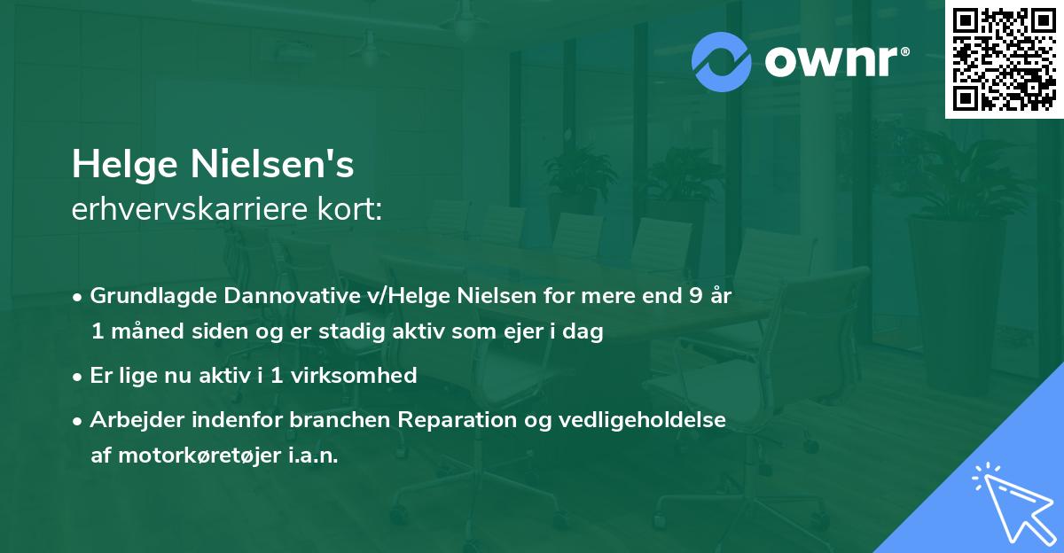 Helge Nielsen's erhvervskarriere kort