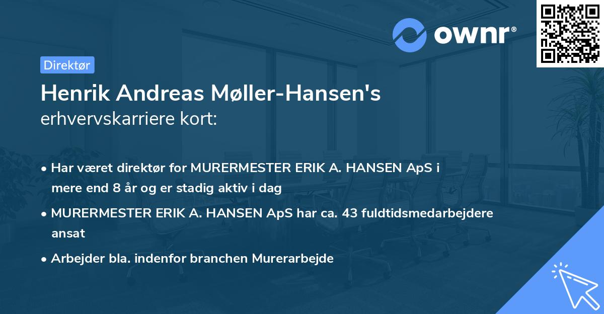 Henrik Andreas Møller-Hansen's erhvervskarriere kort