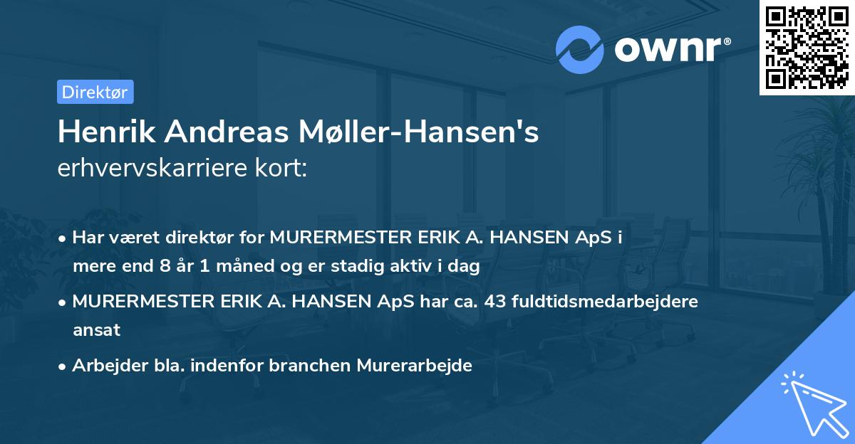 Henrik Andreas Møller-Hansen's erhvervskarriere kort