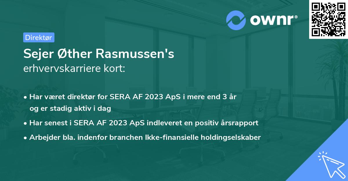 Sejer Øther Rasmussen's erhvervskarriere kort