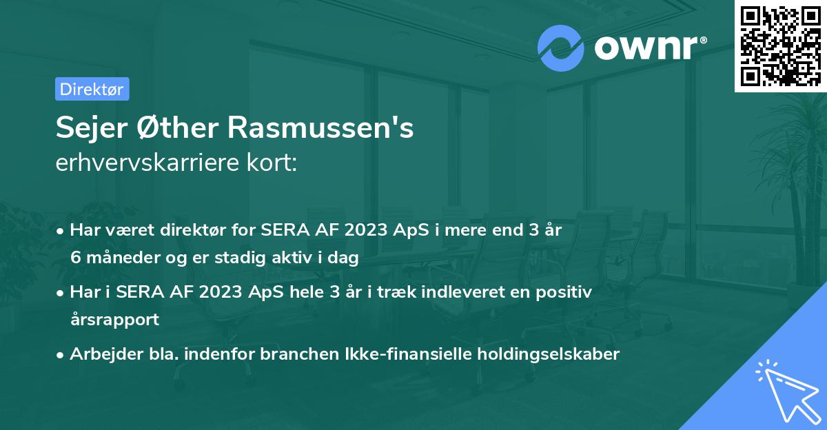 Sejer Øther Rasmussen's erhvervskarriere kort