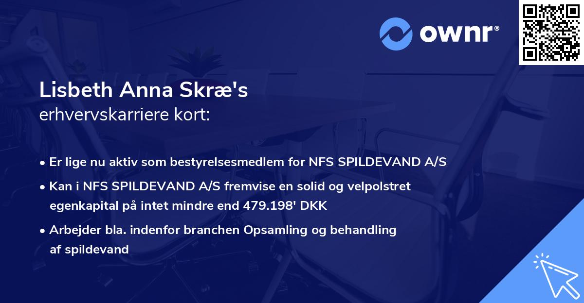 Lisbeth Anna Skræ's erhvervskarriere kort