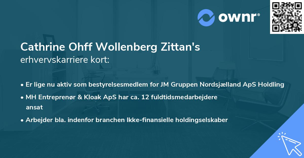 Cathrine Ohff Wollenberg Zittan's erhvervskarriere kort