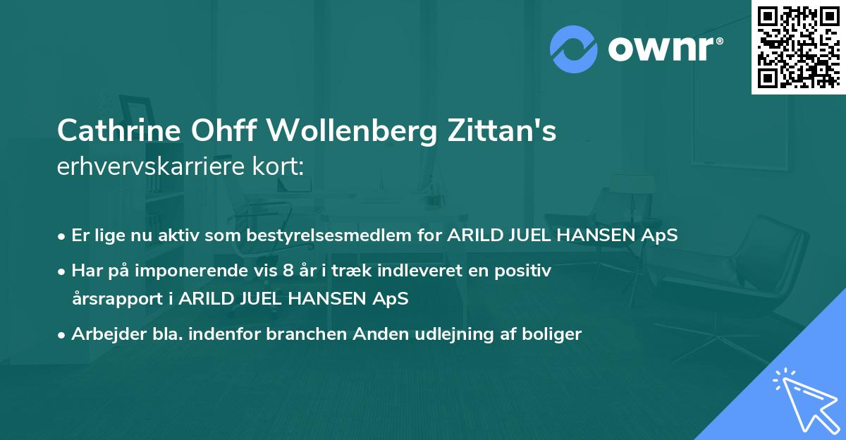 Cathrine Ohff Wollenberg Zittan's erhvervskarriere kort