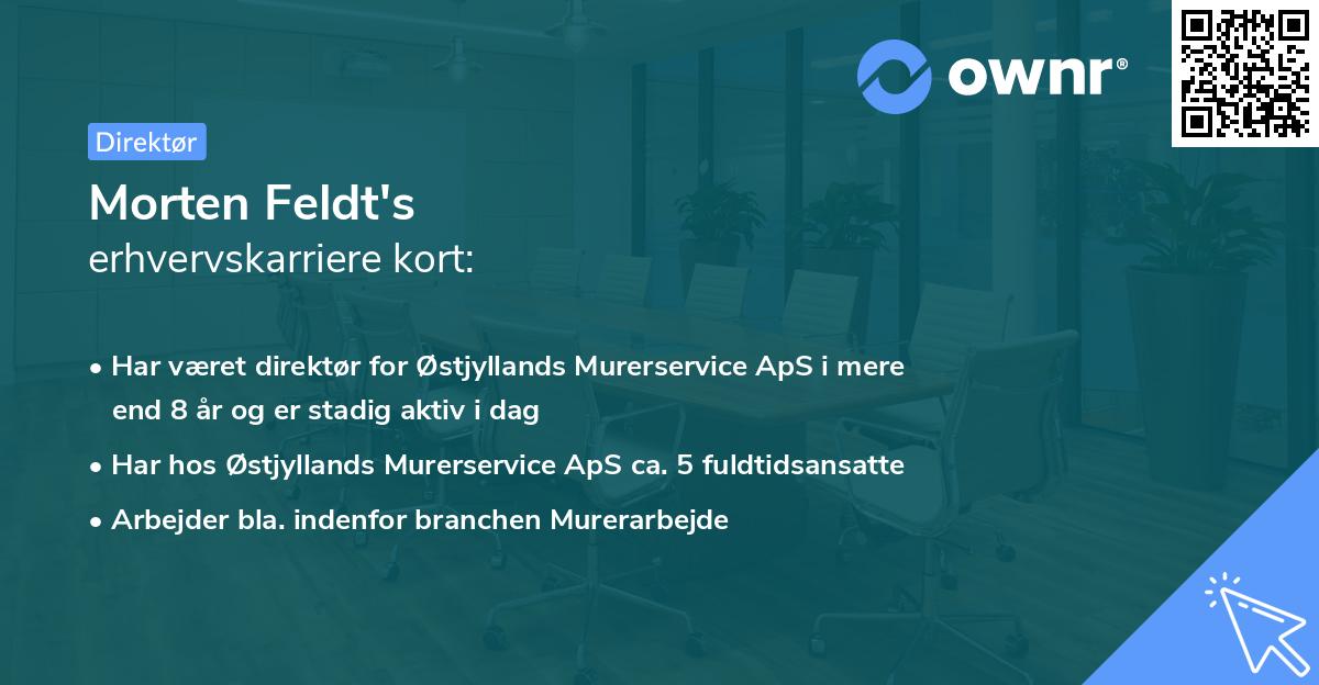 Morten Feldt's erhvervskarriere kort