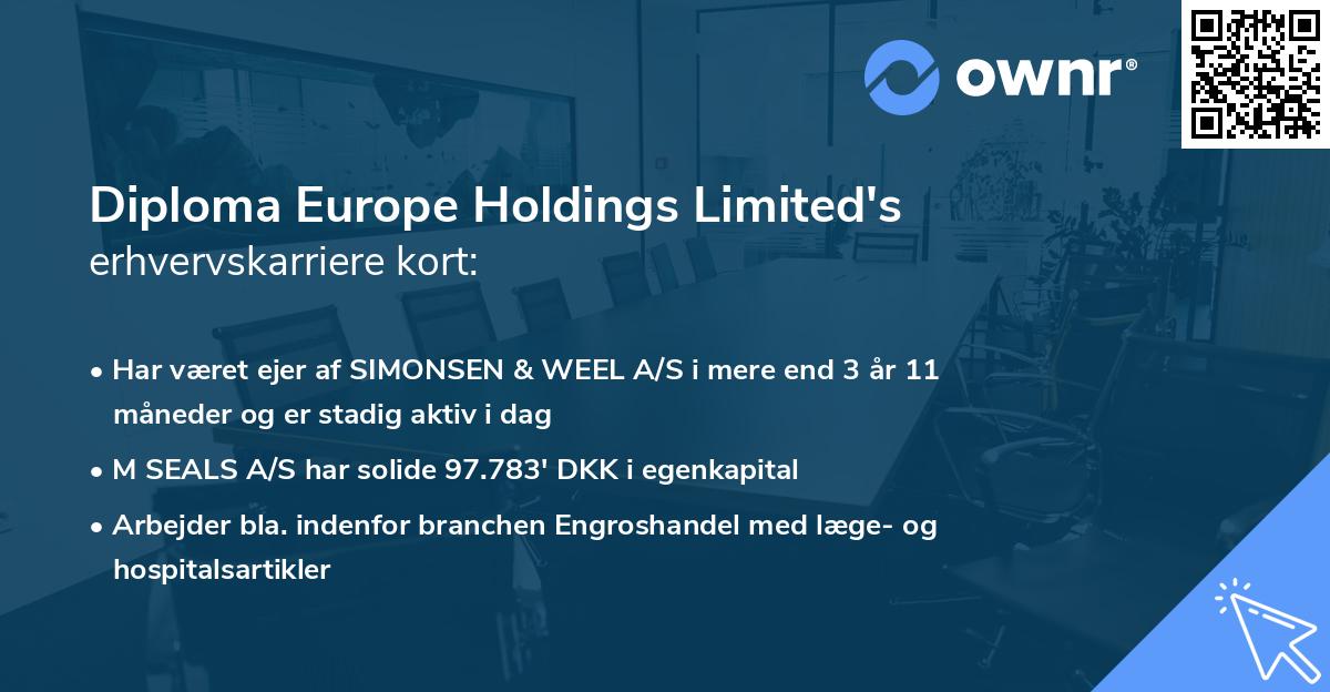 Diploma Europe Holdings Limited's erhvervskarriere kort