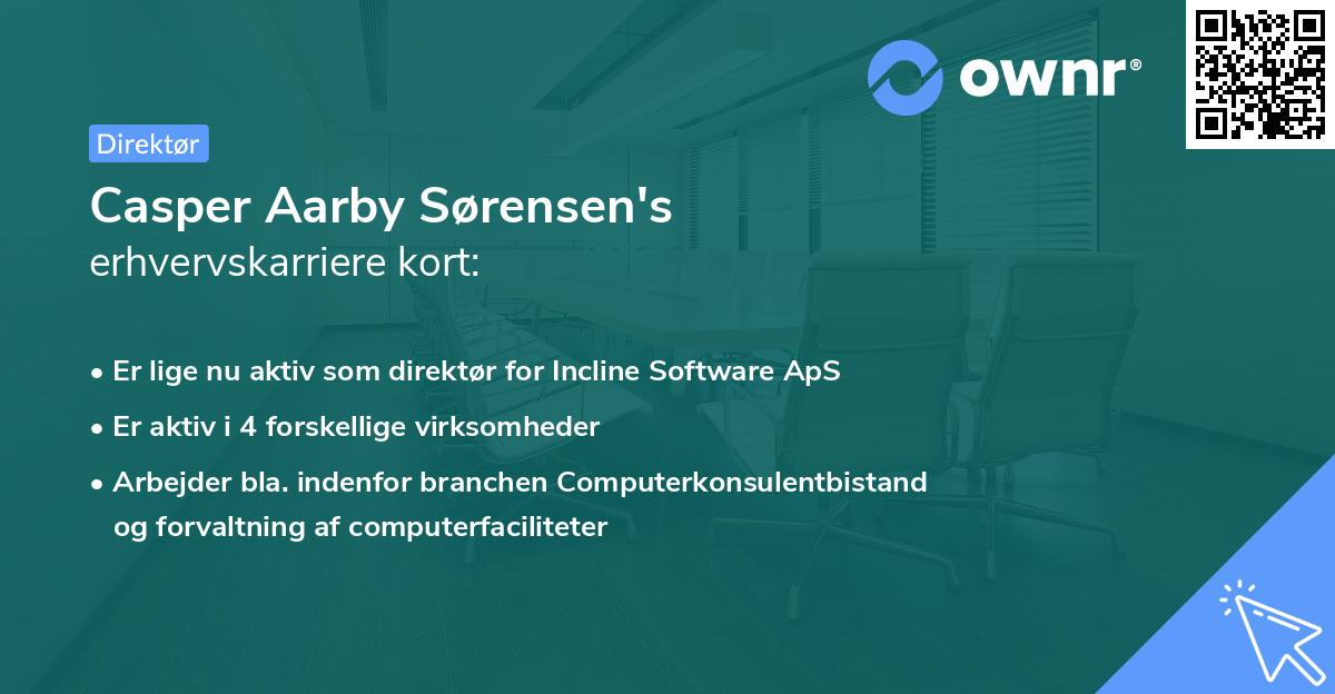 Casper Aarby Sørensen's erhvervskarriere kort