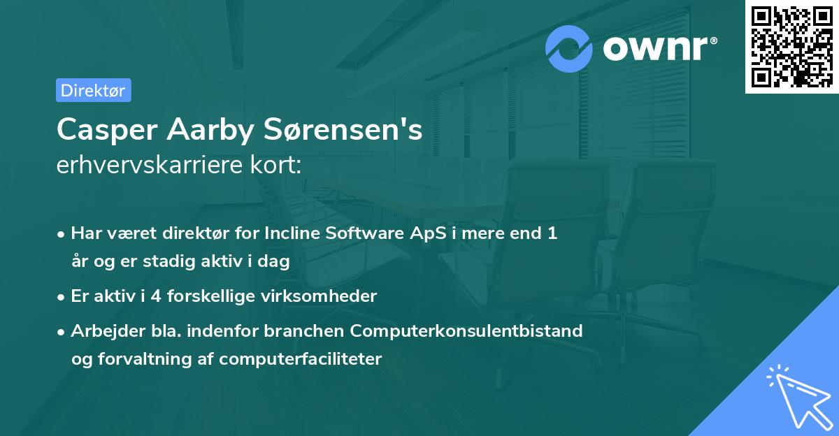 Casper Aarby Sørensen's erhvervskarriere kort