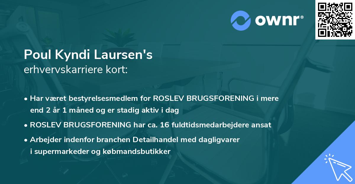 Poul Kyndi Laursen's erhvervskarriere kort